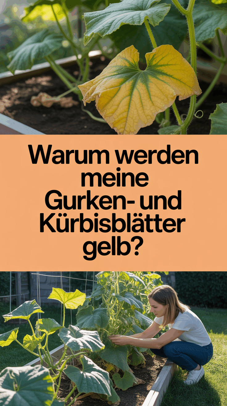 Warum werden meine Gurken- und Kürbisblätter gelb?
