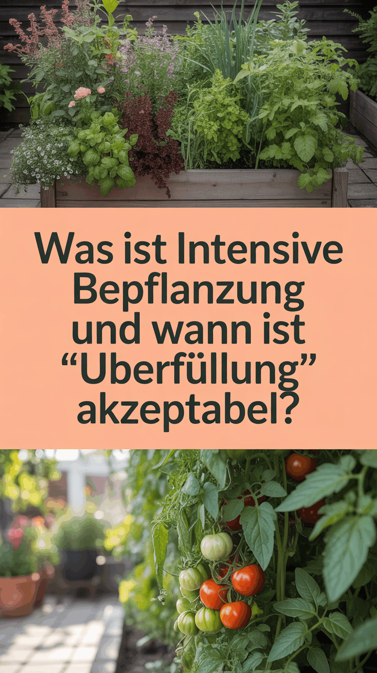 Was ist intensive Bepflanzung und wann ist „Überfüllung“ akzeptabel?