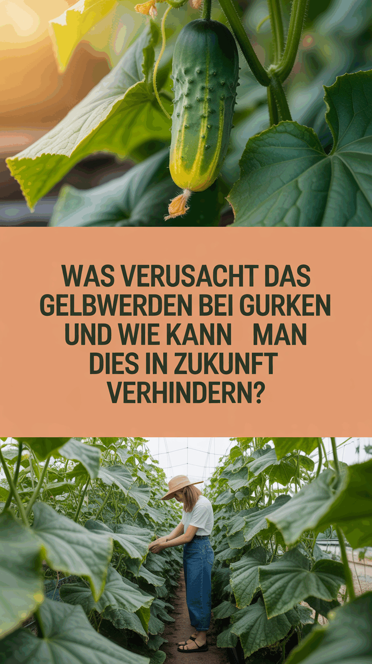 Was verursacht das Gelbwerden bei Gurken und wie kann man dies in Zukunft verhindern?