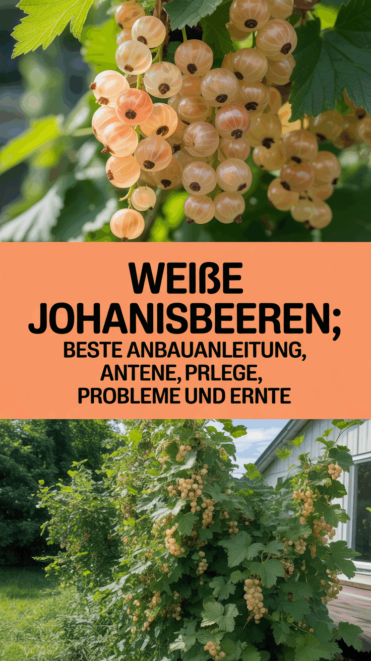 Weiße Johannisbeeren: Beste Sorten, Anbauanleitung, Pflege, Probleme und Ernte