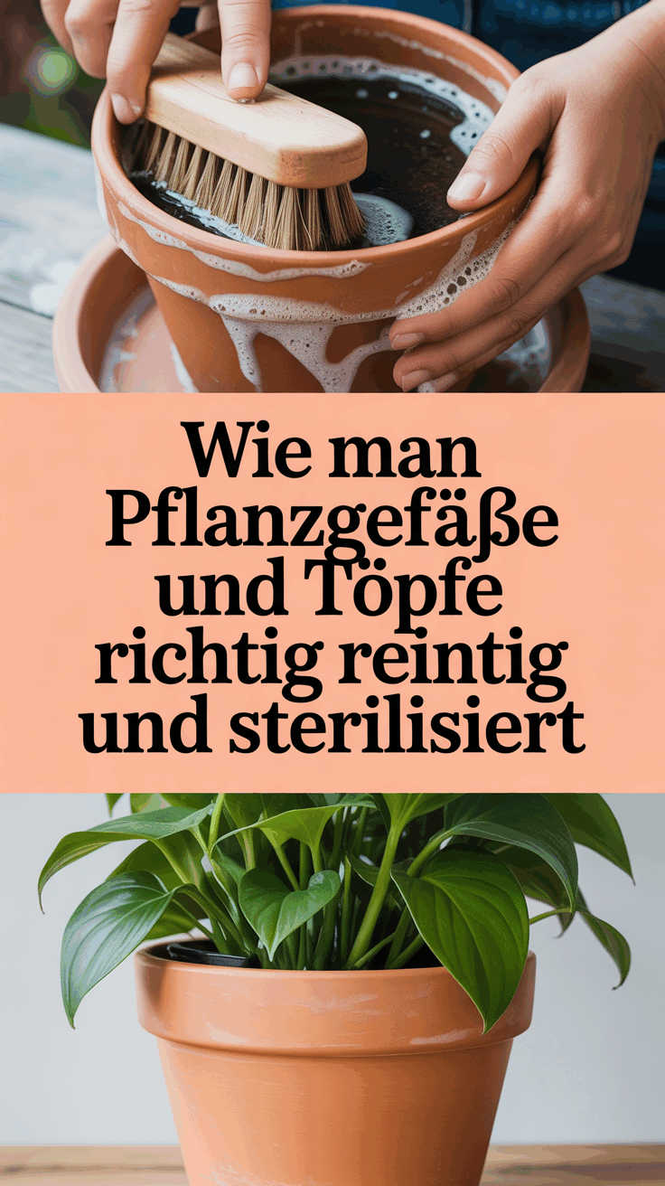 Wie man Pflanzgefäße und Töpfe richtig reinigt und sterilisiert