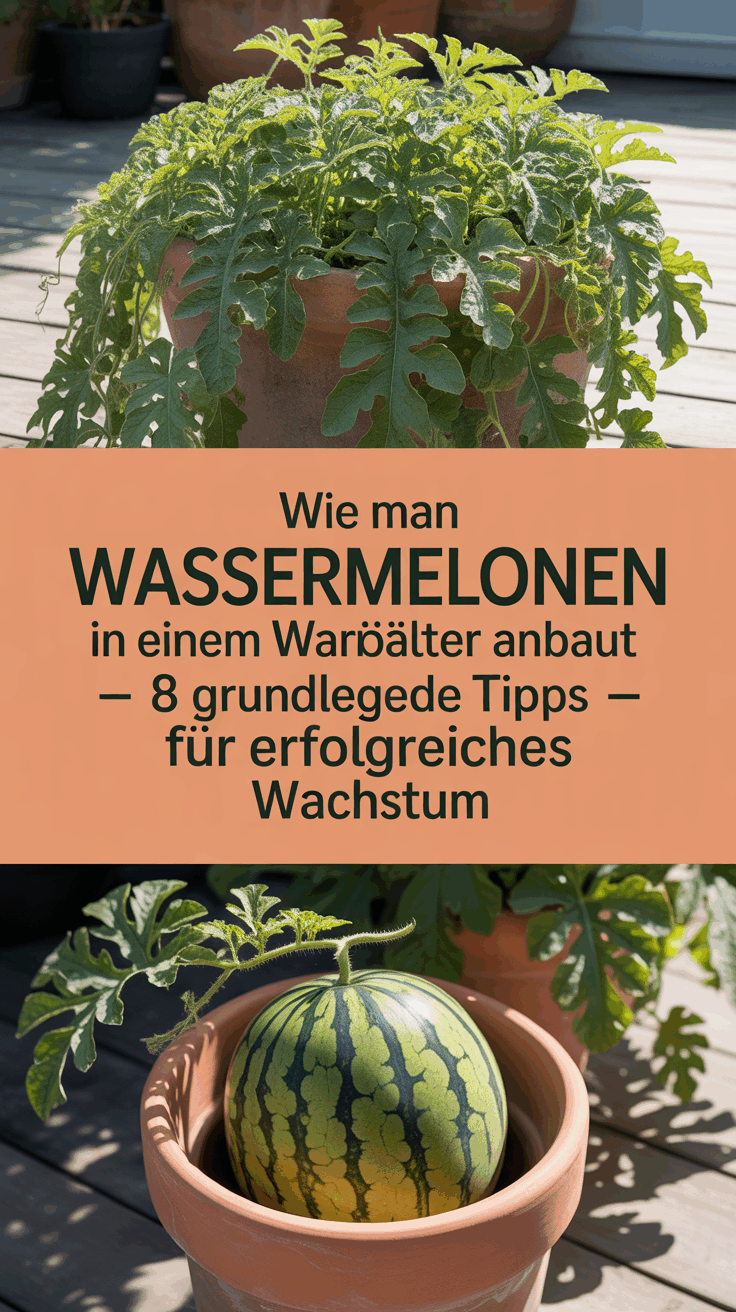 Wie man Wassermelonen in einem Behälter anbaut – 8 grundlegende Tipps für erfolgreiches Wachstum