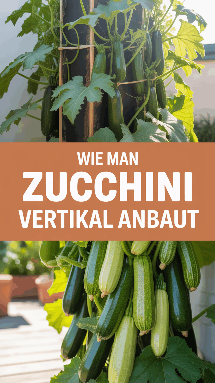 Wie man Zucchini vertikal anbaut