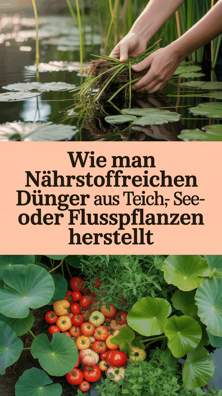 Wie man nährstoffreichen Dünger aus Teich-, See- oder Flusspflanzen herstellt