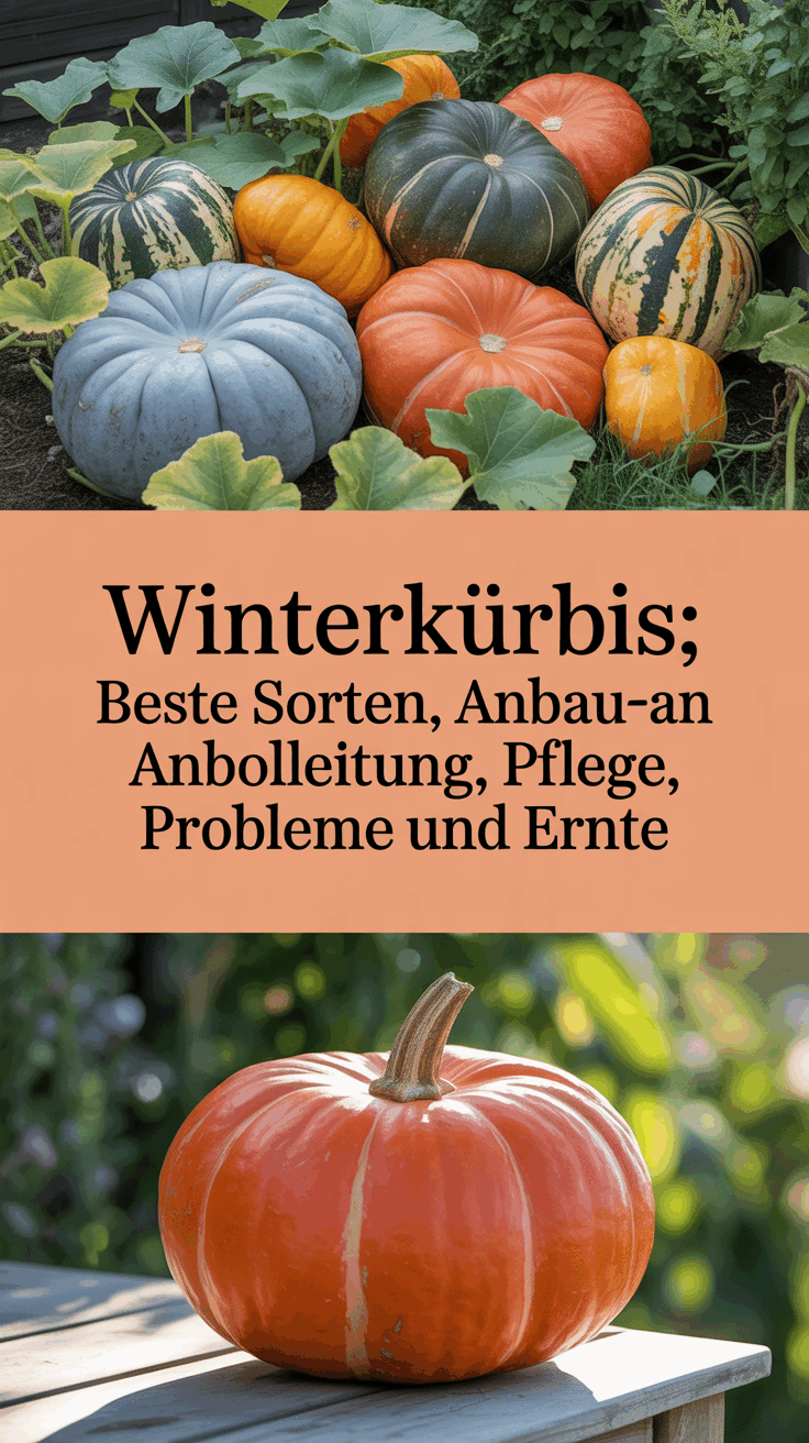 Winterkürbis: Beste Sorten, Anbauanleitung, Pflege, Probleme und Ernte