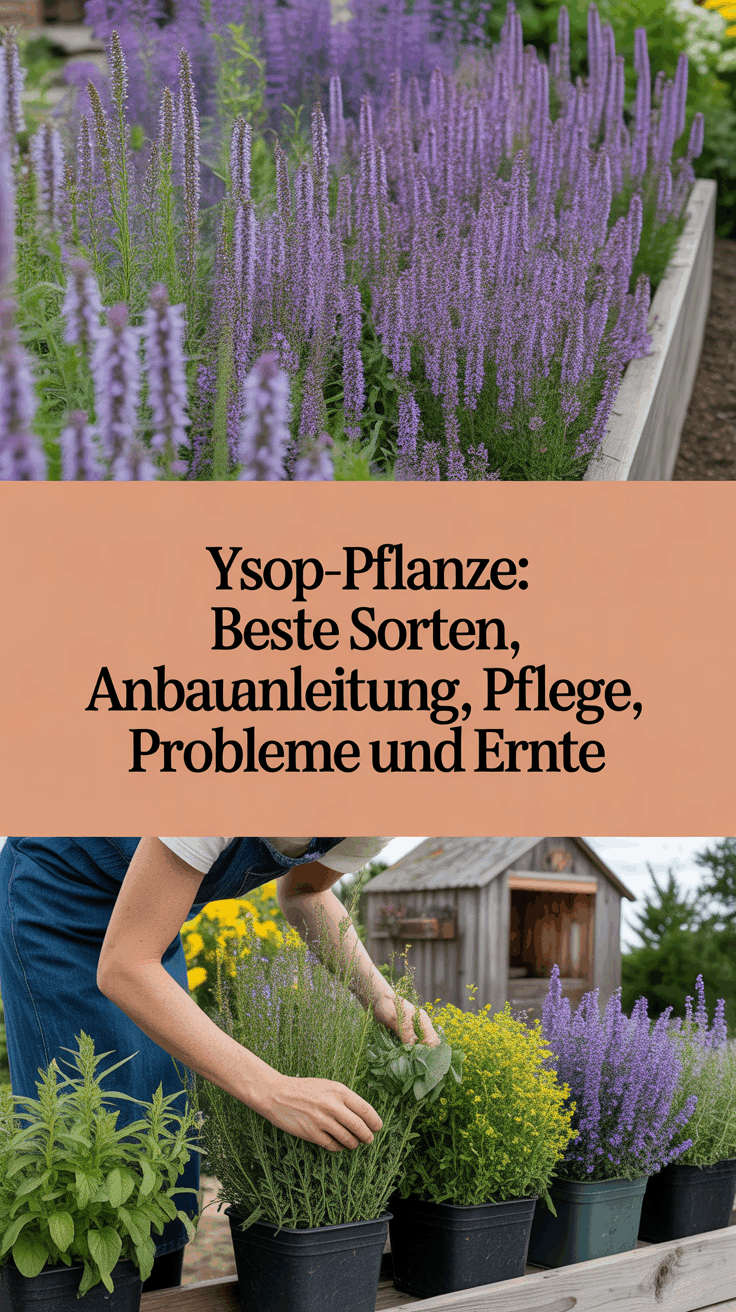Ysop-Pflanze: Beste Sorten, Anbauanleitung, Pflege, Probleme und Ernte