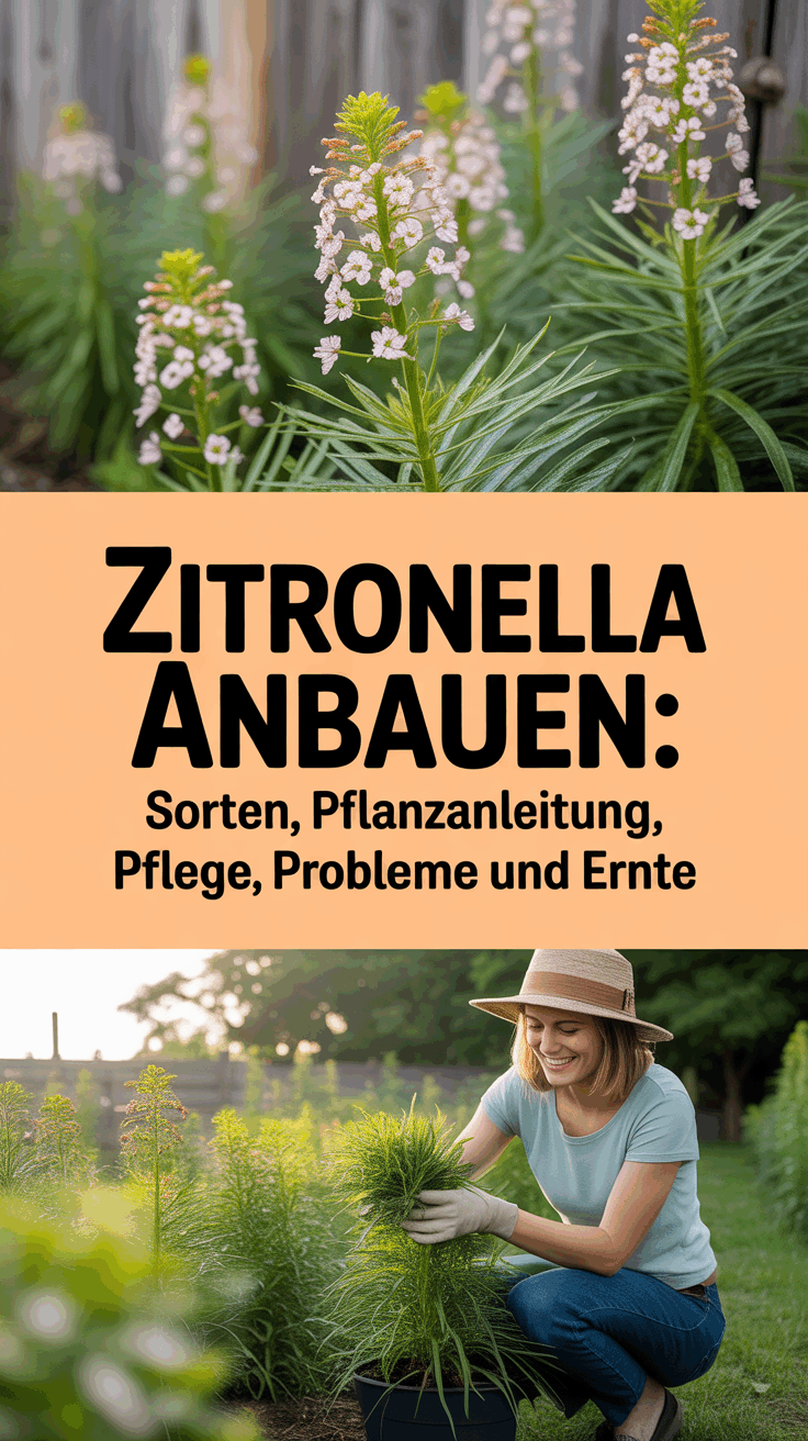 Zitronella anbauen: Sorten, Pflanzanleitung, Pflege, Probleme und Ernte